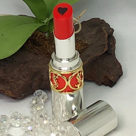 YSL Volupte Plump In Colour Lipstick - 5 Delirious Orange- .12 oz Full Size-New* - Picture 1 of 5